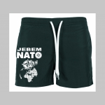 Jebem NATO - plavky s mot&iacute;vom - plavkov&eacute; p&aacute;nske kraťasy s pohodlnou gumou v p&aacute;se a &scaron;n&uacute;rkou na dotiahnutie vhodn&eacute; aj ako klasick&eacute; kraťasy na voľn&yacute; čas